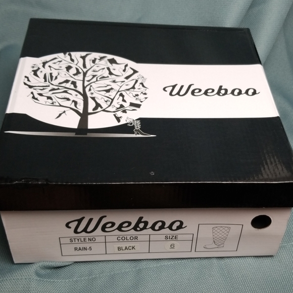 Weeboo black quilted rain boots zipper - Picture 8 of 8